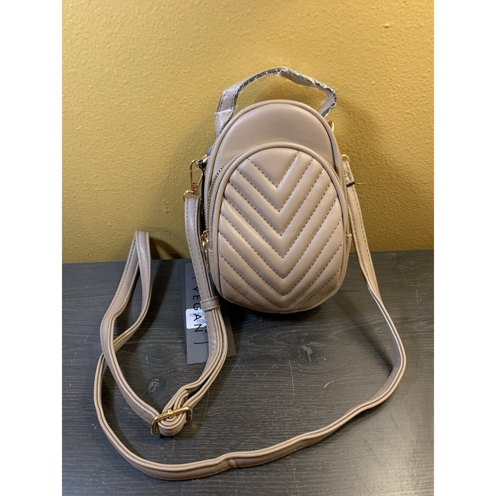Deluxity Los Angeles Bag Beige‎ Crossbody Small Double Pockets